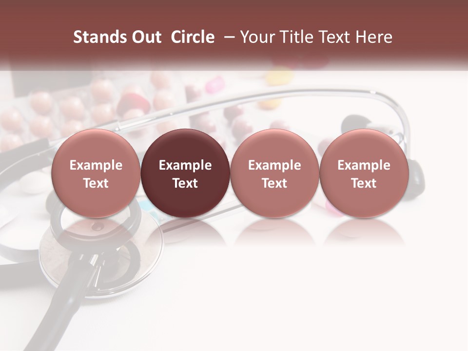A Medical Powerpoint Presentation With Pills And A Stethoscope PowerPoint Template