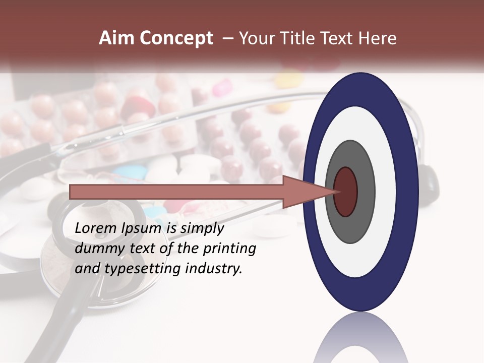 A Medical Powerpoint Presentation With Pills And A Stethoscope PowerPoint Template