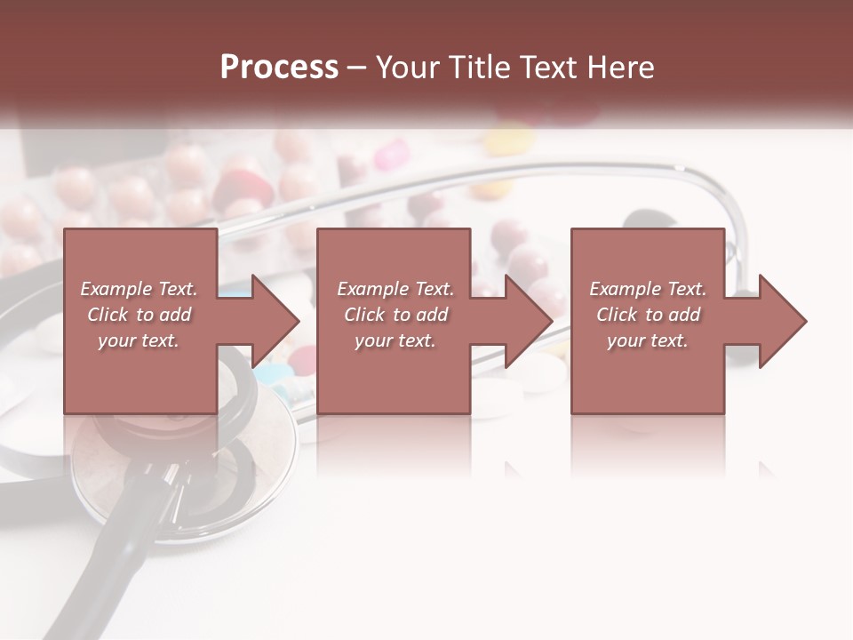 A Medical Powerpoint Presentation With Pills And A Stethoscope PowerPoint Template