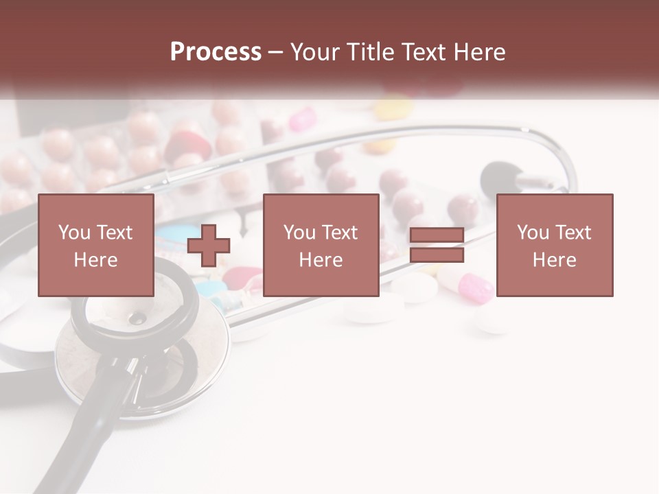 A Medical Powerpoint Presentation With Pills And A Stethoscope PowerPoint Template