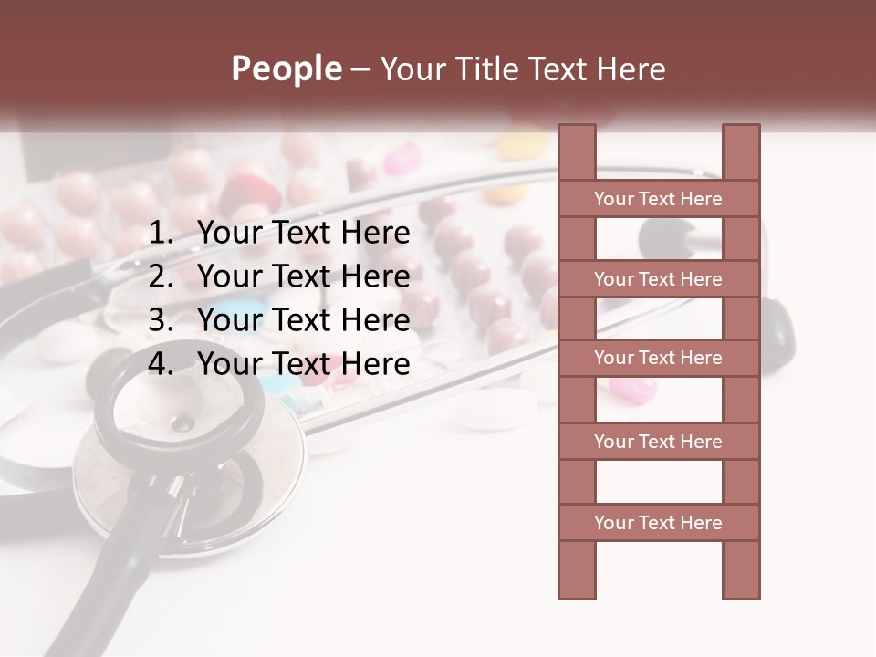 A Medical Powerpoint Presentation With Pills And A Stethoscope PowerPoint Template