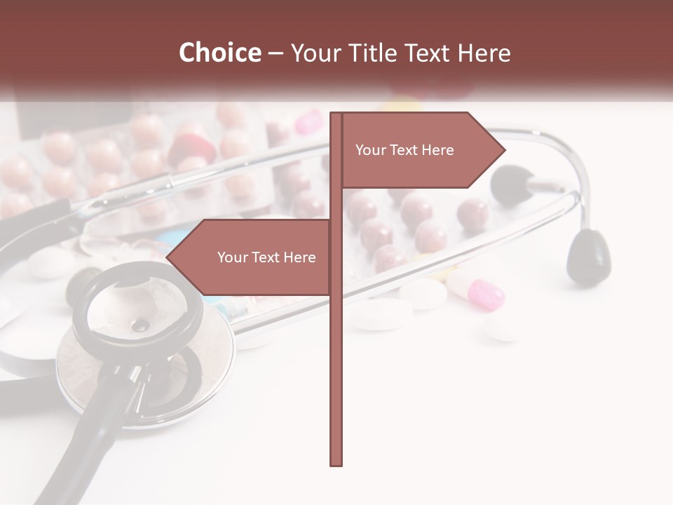 A Medical Powerpoint Presentation With Pills And A Stethoscope PowerPoint Template