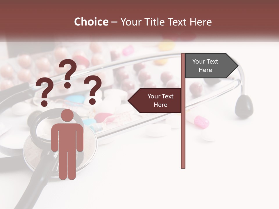 A Medical Powerpoint Presentation With Pills And A Stethoscope PowerPoint Template