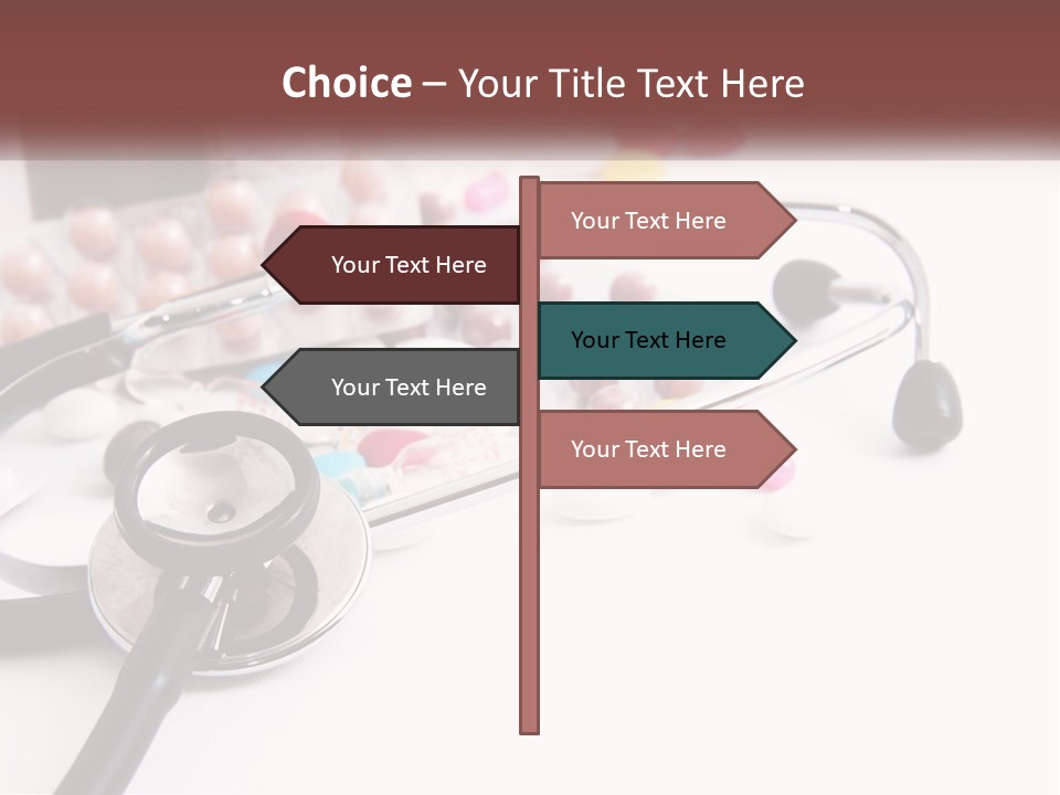 A Medical Powerpoint Presentation With Pills And A Stethoscope PowerPoint Template