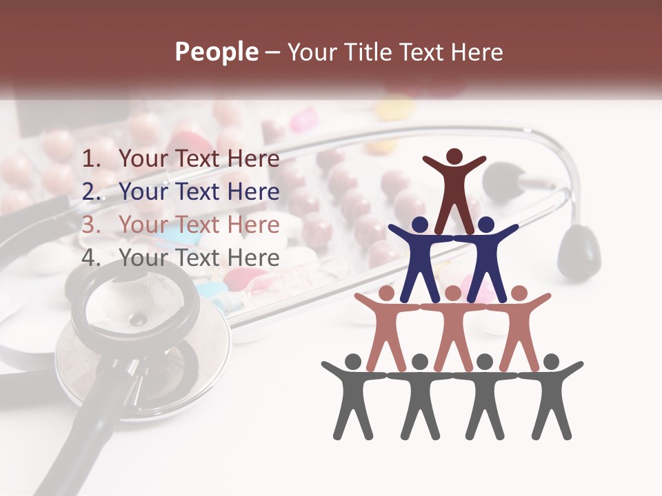 A Medical Powerpoint Presentation With Pills And A Stethoscope PowerPoint Template