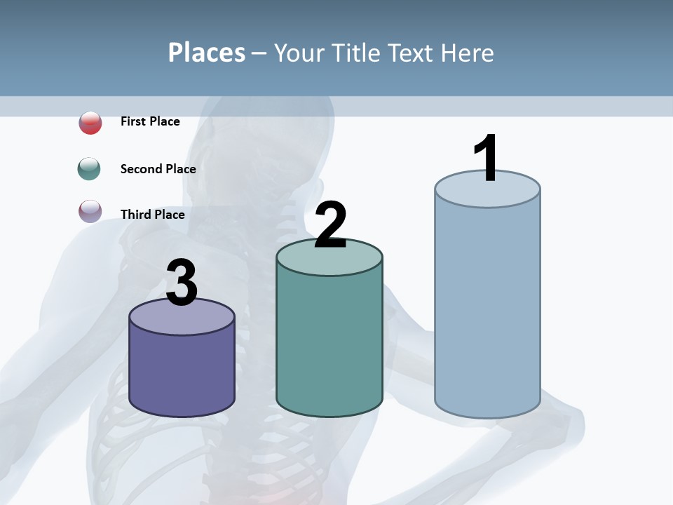 A Skeleton Holding His Back In Pain Powerpoint Presentation PowerPoint Template