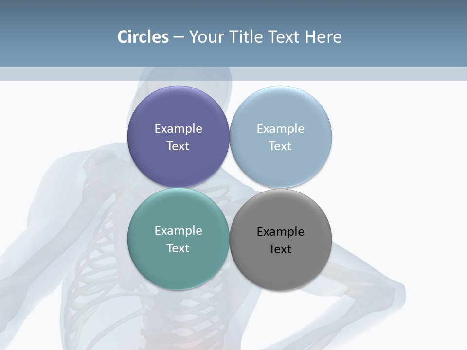 A Skeleton Holding His Back In Pain Powerpoint Presentation PowerPoint Template