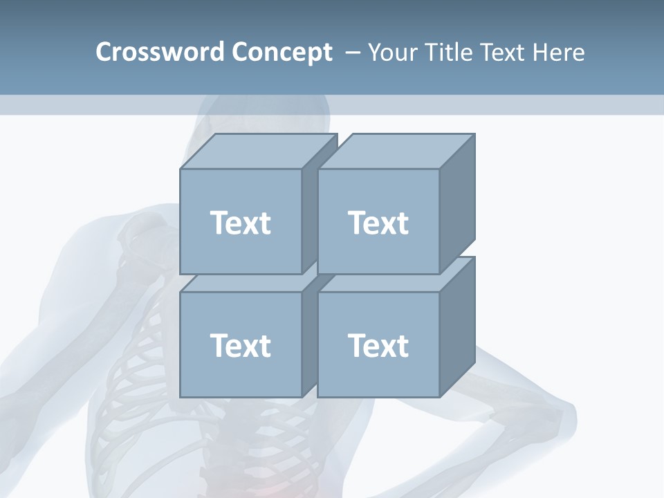 A Skeleton Holding His Back In Pain Powerpoint Presentation PowerPoint Template