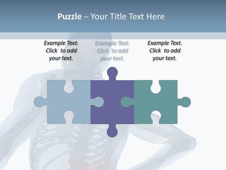 A Skeleton Holding His Back In Pain Powerpoint Presentation PowerPoint Template