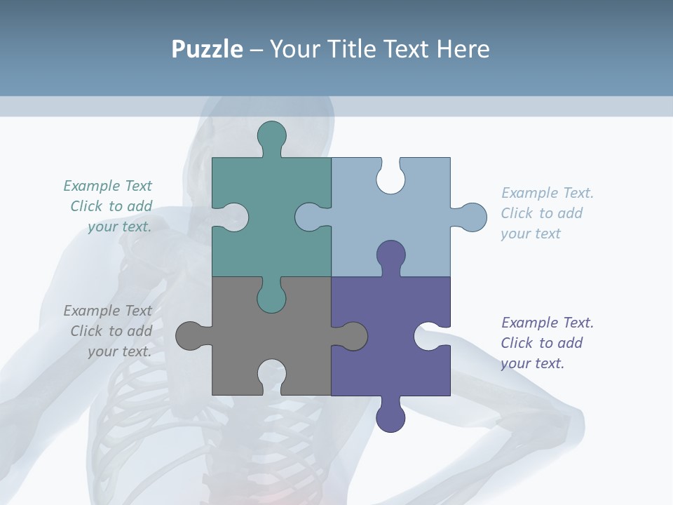 A Skeleton Holding His Back In Pain Powerpoint Presentation PowerPoint Template