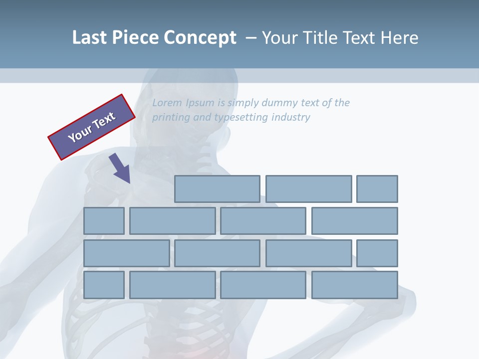 A Skeleton Holding His Back In Pain Powerpoint Presentation PowerPoint Template