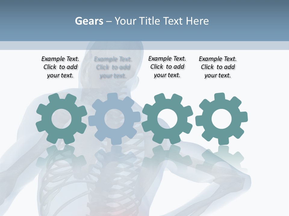 A Skeleton Holding His Back In Pain Powerpoint Presentation PowerPoint Template