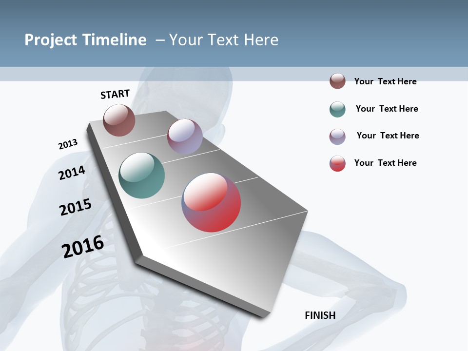 A Skeleton Holding His Back In Pain Powerpoint Presentation PowerPoint Template