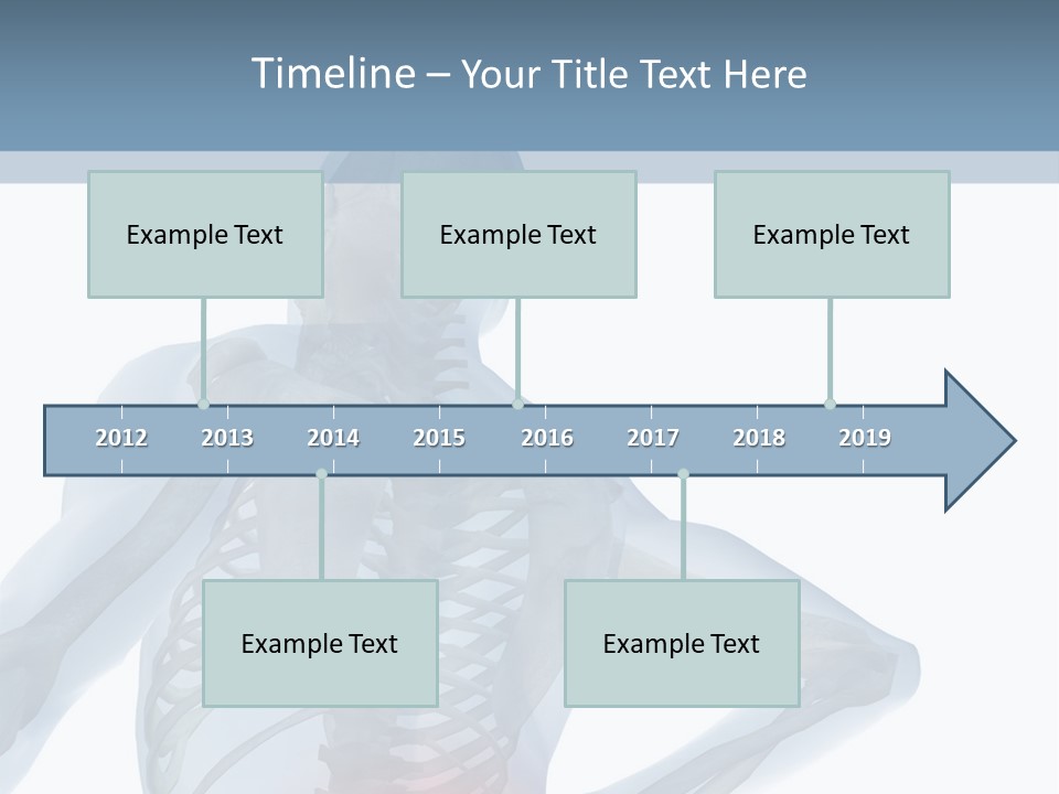 A Skeleton Holding His Back In Pain Powerpoint Presentation PowerPoint Template
