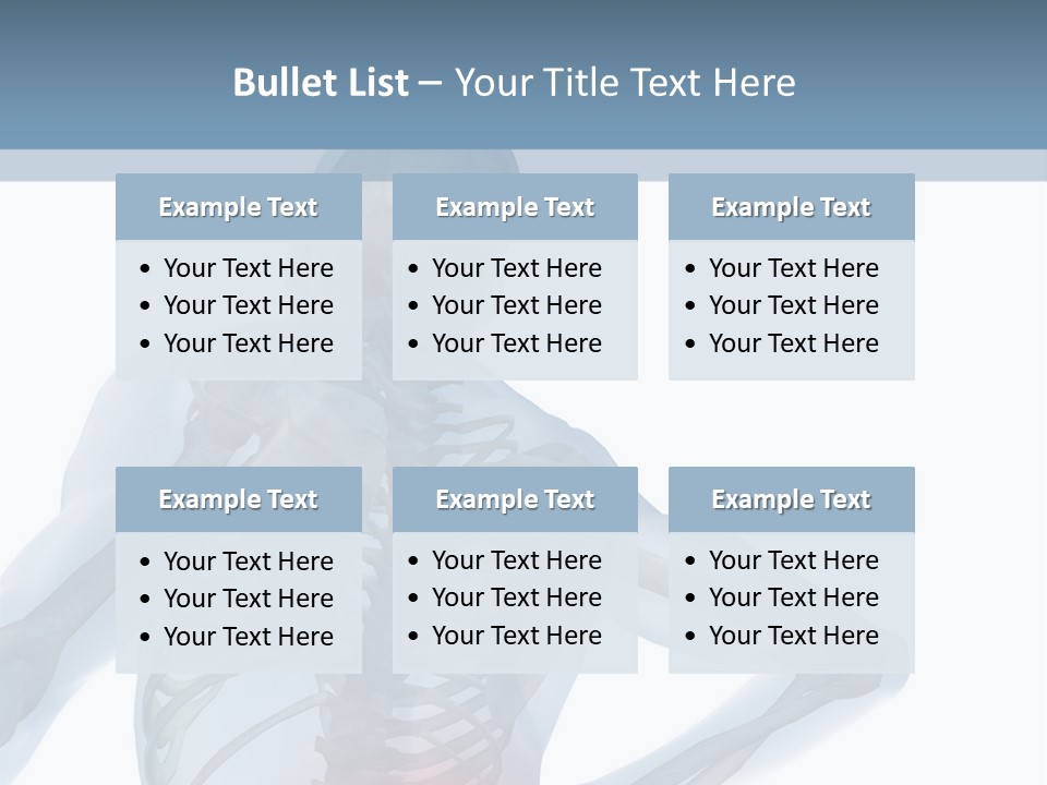 A Skeleton Holding His Back In Pain Powerpoint Presentation PowerPoint Template