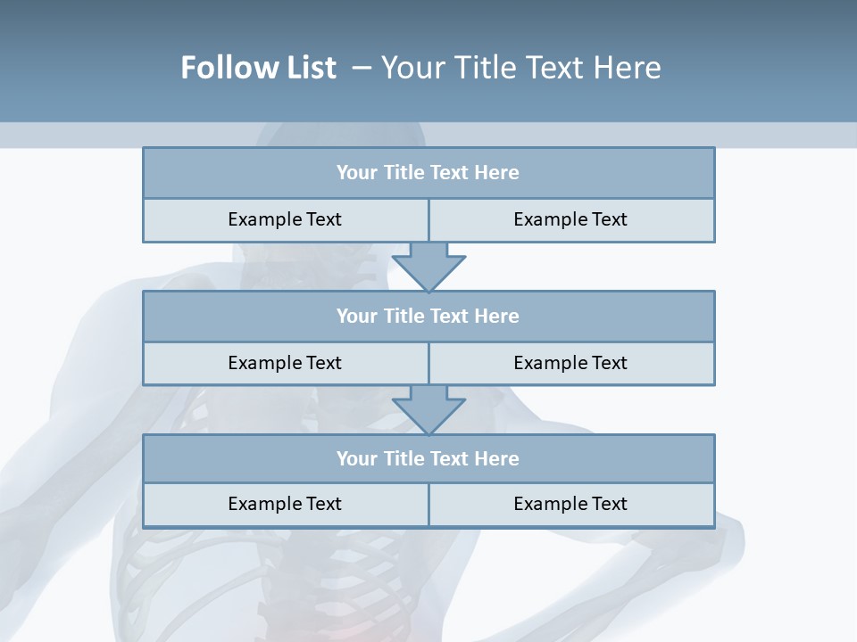 A Skeleton Holding His Back In Pain Powerpoint Presentation PowerPoint Template