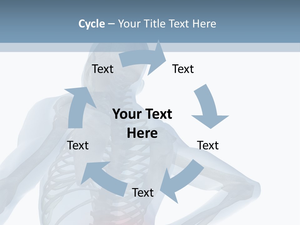 A Skeleton Holding His Back In Pain Powerpoint Presentation PowerPoint Template