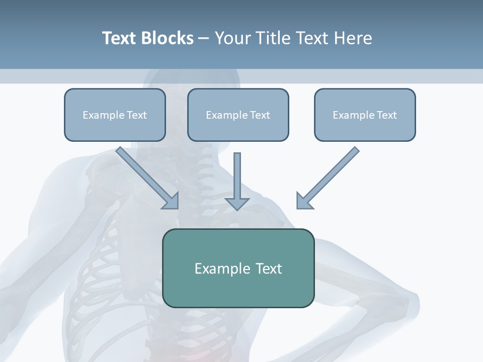 A Skeleton Holding His Back In Pain Powerpoint Presentation PowerPoint Template
