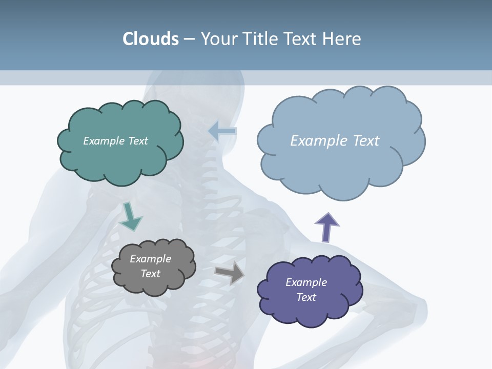 A Skeleton Holding His Back In Pain Powerpoint Presentation PowerPoint Template