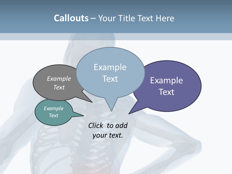 A Skeleton Holding His Back In Pain Powerpoint Presentation PowerPoint Template