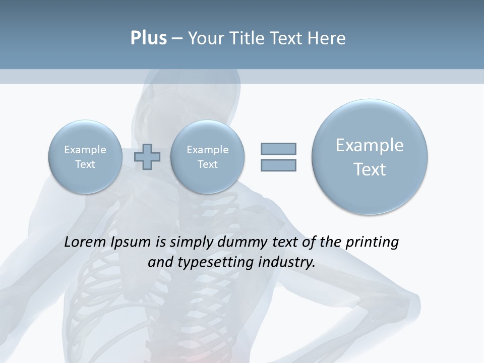 A Skeleton Holding His Back In Pain Powerpoint Presentation PowerPoint Template