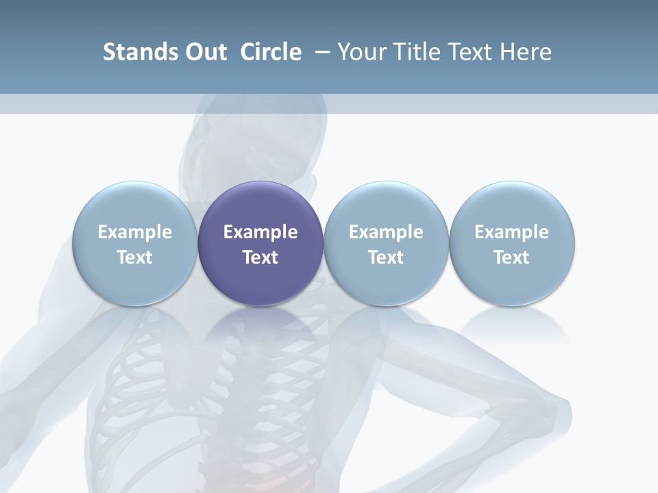 A Skeleton Holding His Back In Pain Powerpoint Presentation PowerPoint Template