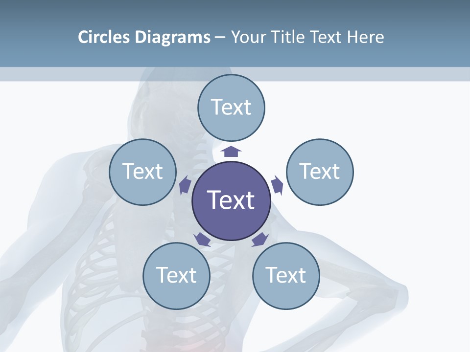 A Skeleton Holding His Back In Pain Powerpoint Presentation PowerPoint Template