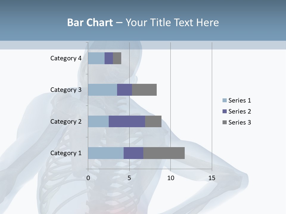 A Skeleton Holding His Back In Pain Powerpoint Presentation PowerPoint Template