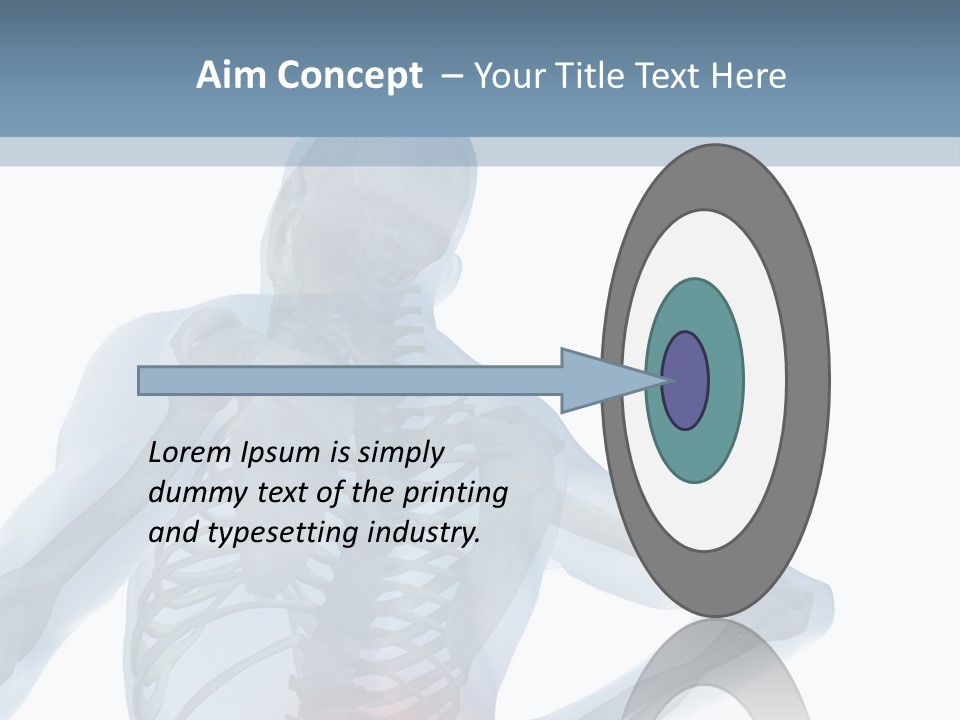 A Skeleton Holding His Back In Pain Powerpoint Presentation PowerPoint Template