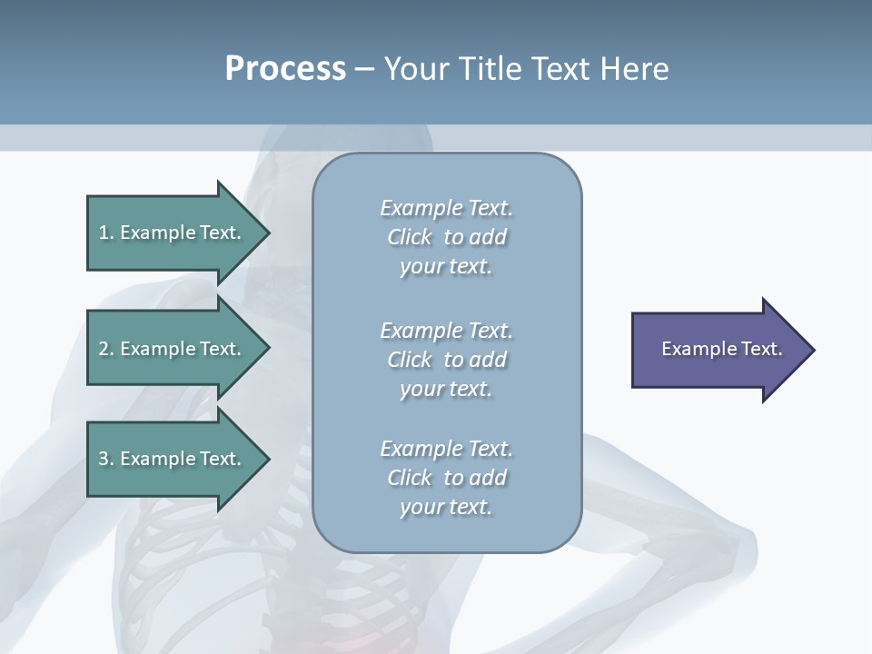 A Skeleton Holding His Back In Pain Powerpoint Presentation PowerPoint Template