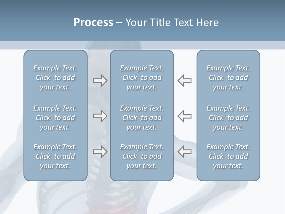 A Skeleton Holding His Back In Pain Powerpoint Presentation PowerPoint Template