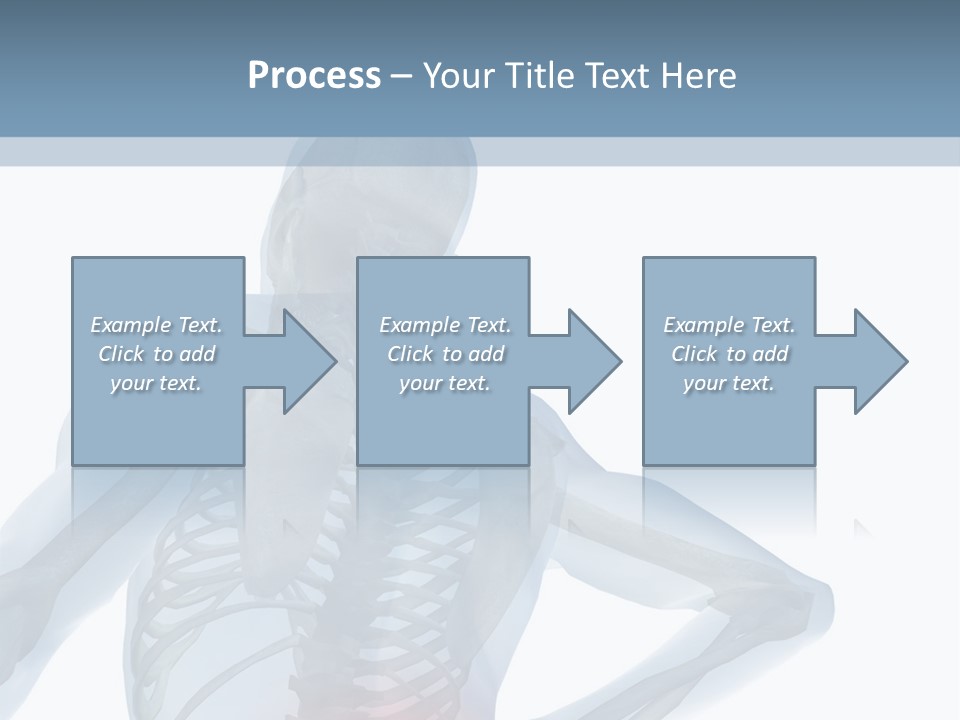 A Skeleton Holding His Back In Pain Powerpoint Presentation PowerPoint Template