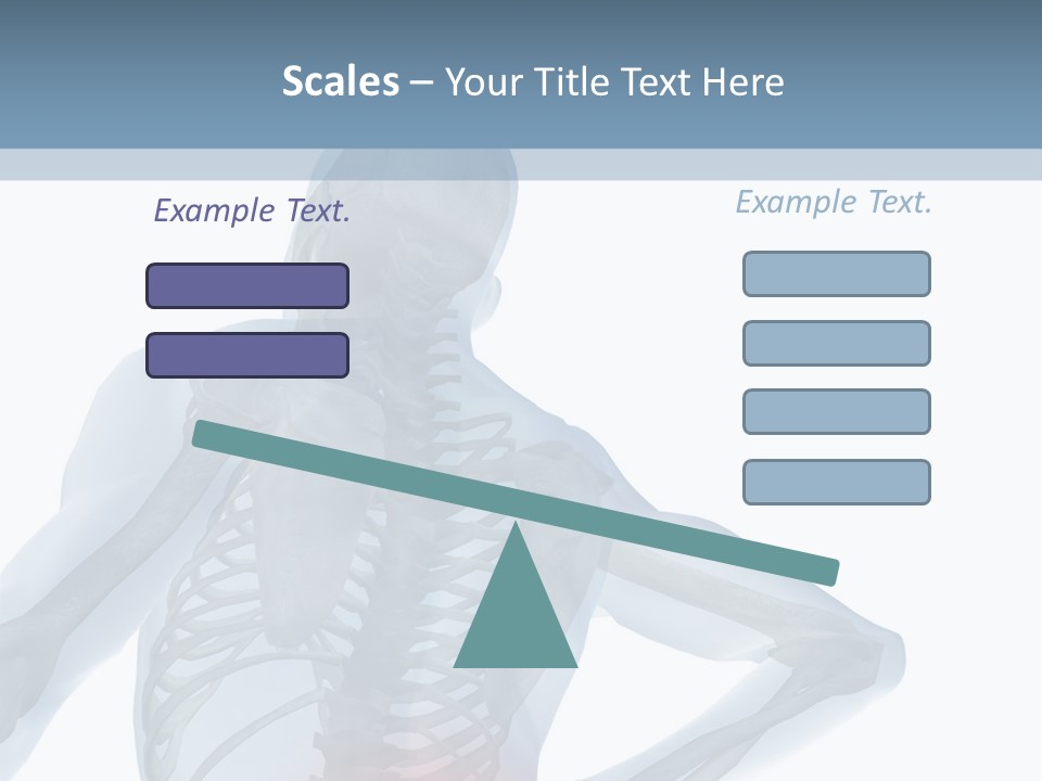 A Skeleton Holding His Back In Pain Powerpoint Presentation PowerPoint Template