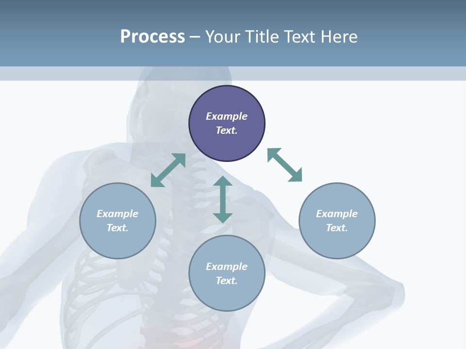 A Skeleton Holding His Back In Pain Powerpoint Presentation PowerPoint Template