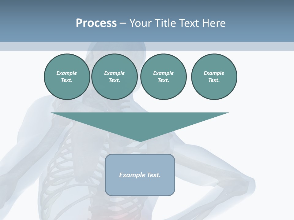 A Skeleton Holding His Back In Pain Powerpoint Presentation PowerPoint Template