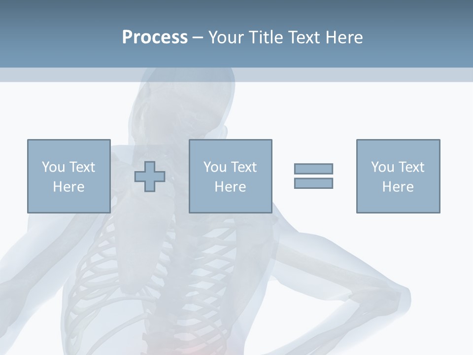 A Skeleton Holding His Back In Pain Powerpoint Presentation PowerPoint Template