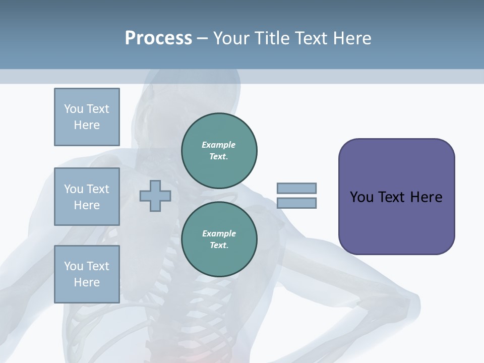 A Skeleton Holding His Back In Pain Powerpoint Presentation PowerPoint Template