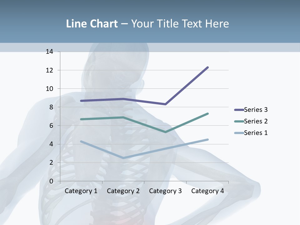 A Skeleton Holding His Back In Pain Powerpoint Presentation PowerPoint Template