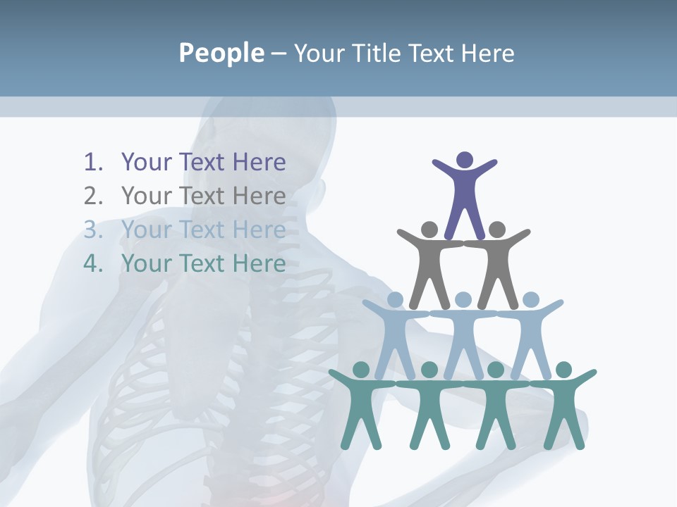A Skeleton Holding His Back In Pain Powerpoint Presentation PowerPoint Template