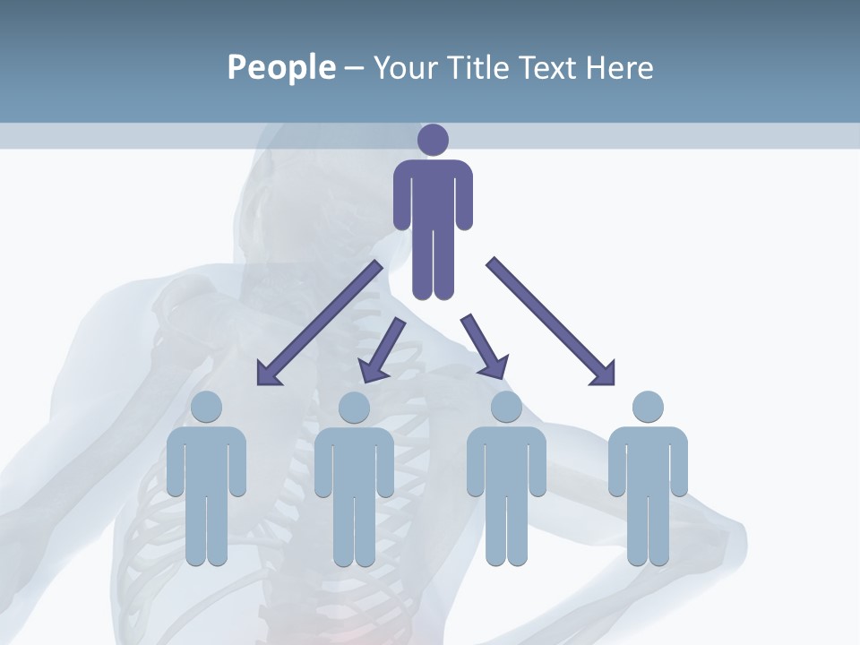 A Skeleton Holding His Back In Pain Powerpoint Presentation PowerPoint Template
