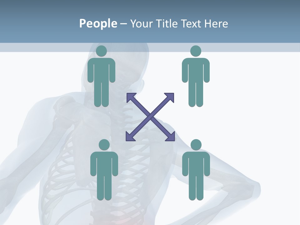 A Skeleton Holding His Back In Pain Powerpoint Presentation PowerPoint Template