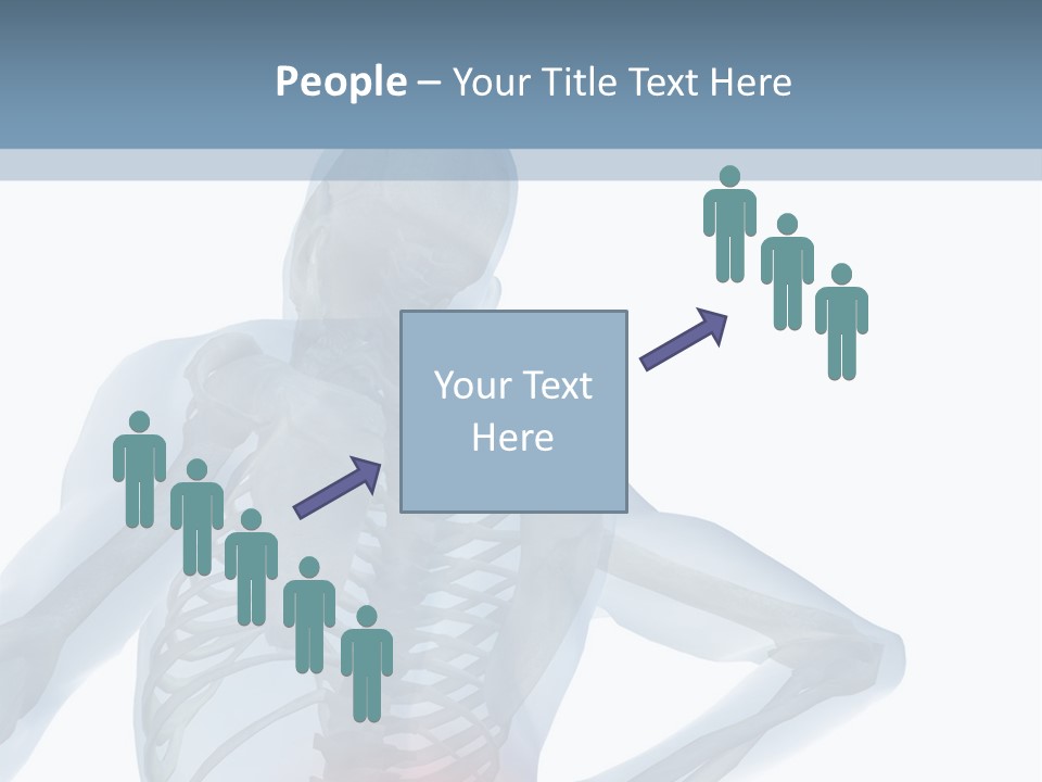 A Skeleton Holding His Back In Pain Powerpoint Presentation PowerPoint Template