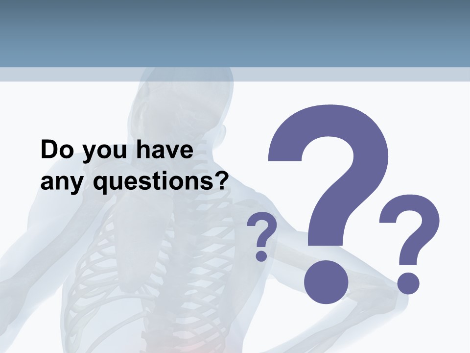 A Skeleton Holding His Back In Pain Powerpoint Presentation PowerPoint Template