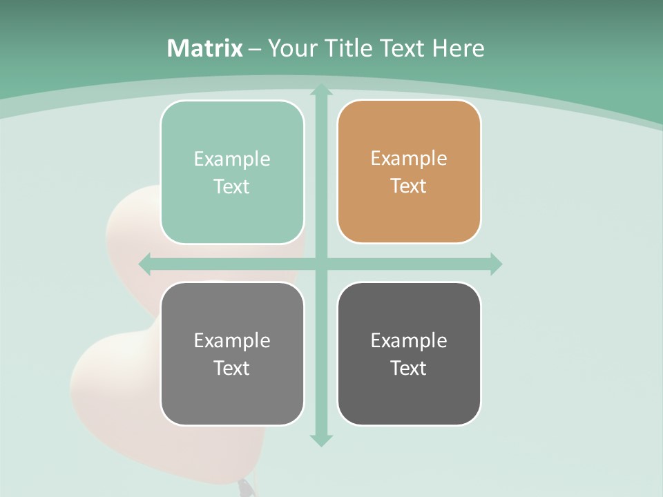A Pink Heart Shaped Balloon Floating In The Air PowerPoint Template