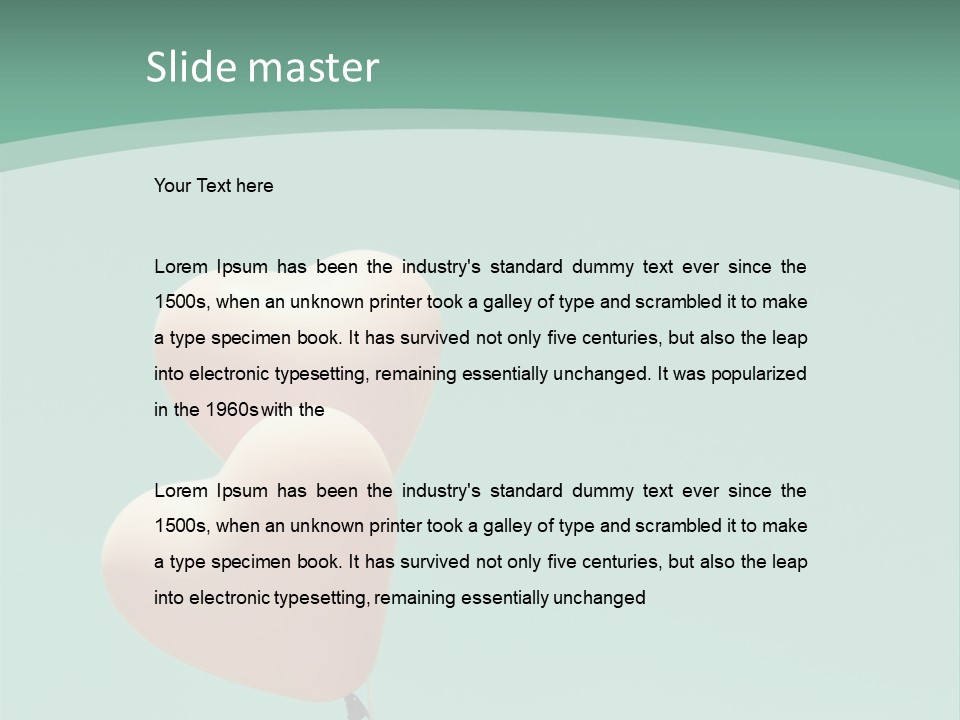 A Pink Heart Shaped Balloon Floating In The Air PowerPoint Template