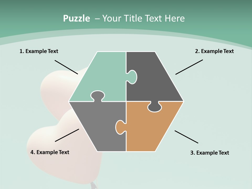 A Pink Heart Shaped Balloon Floating In The Air PowerPoint Template