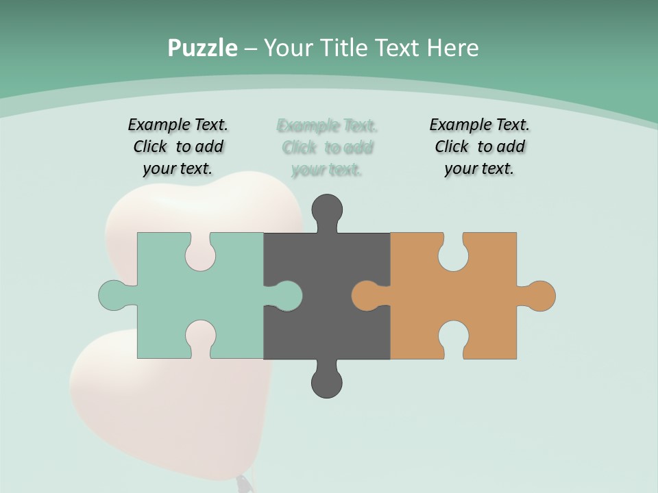 A Pink Heart Shaped Balloon Floating In The Air PowerPoint Template