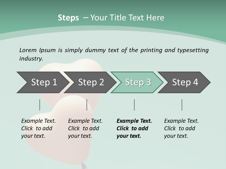 A Pink Heart Shaped Balloon Floating In The Air PowerPoint Template