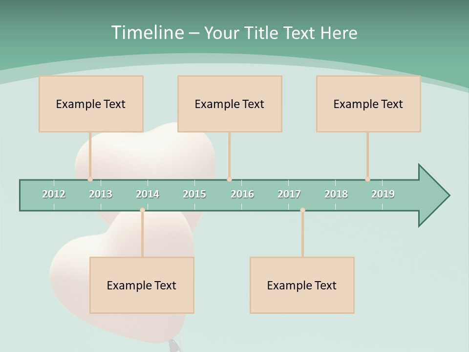 A Pink Heart Shaped Balloon Floating In The Air PowerPoint Template