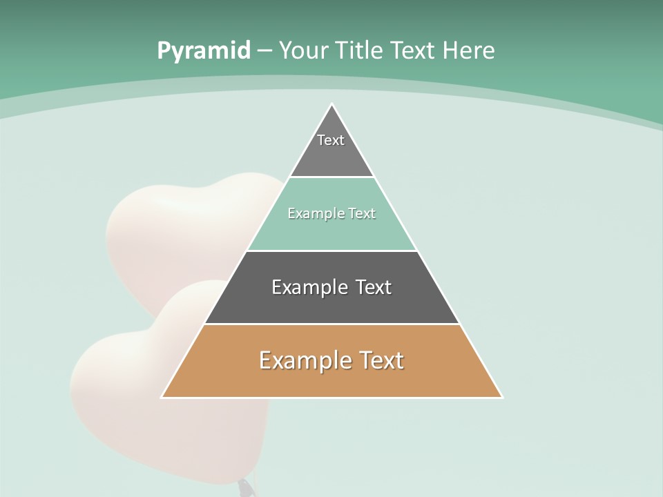 A Pink Heart Shaped Balloon Floating In The Air PowerPoint Template